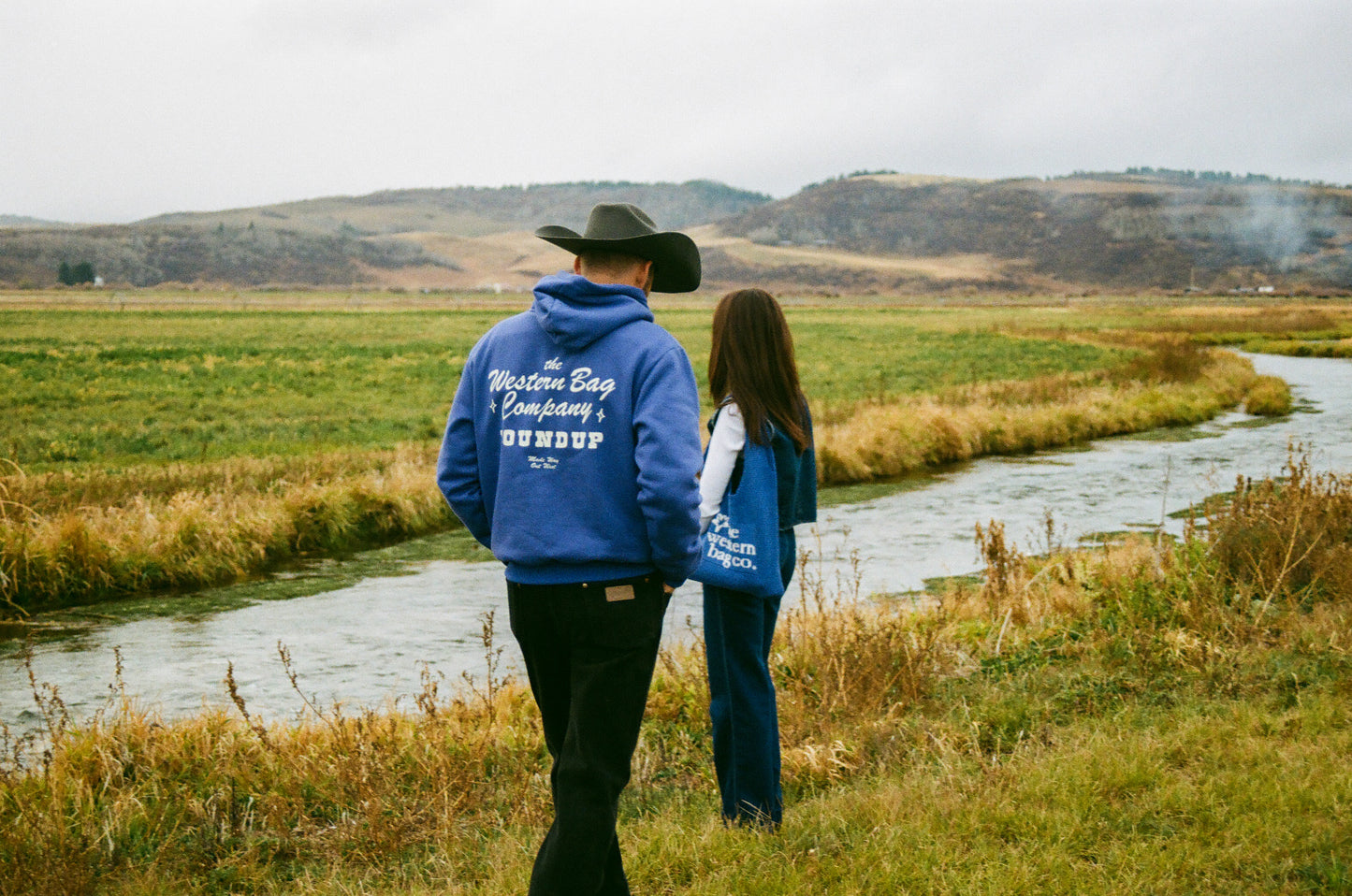 Cowboy Blue Roundup Cropped Hoodie - Fleece