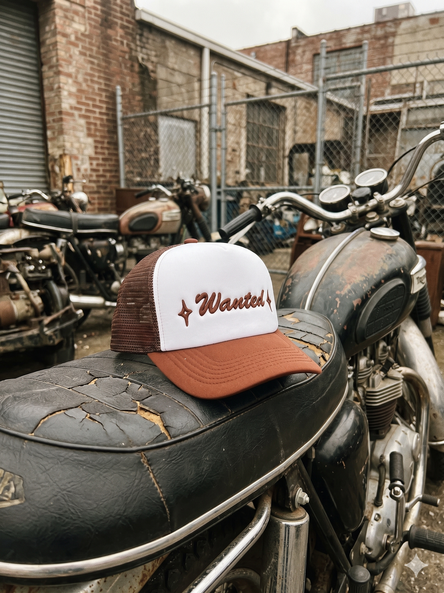 Wanted Trucker Hat — Rust