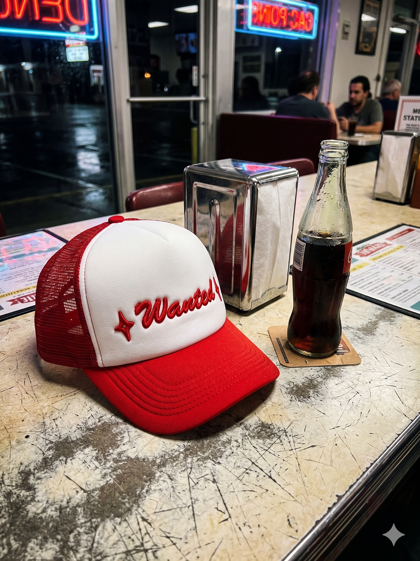Wanted Trucker Hat — Red