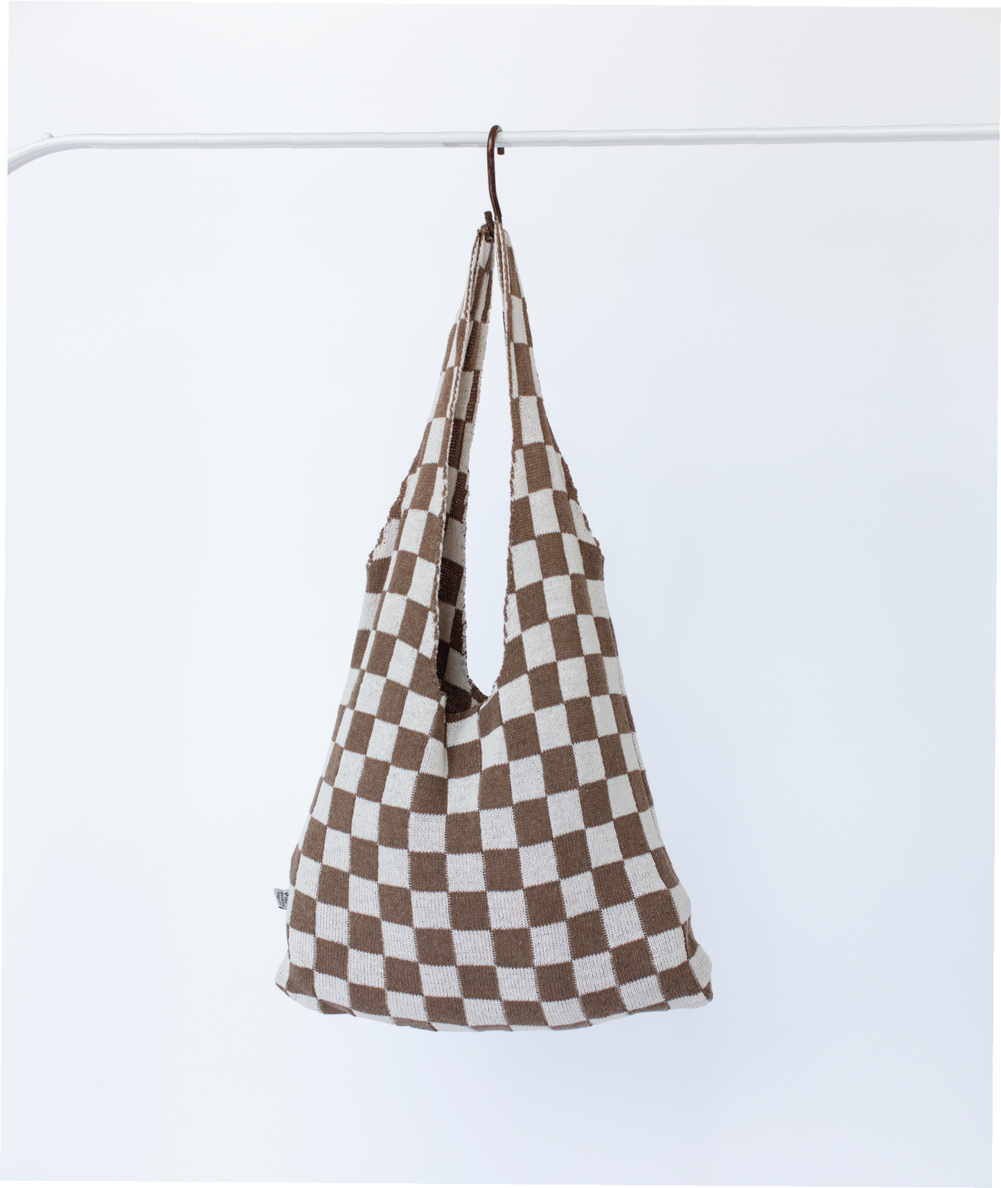 The Big Lasso Knit Tote in Cowgirl Checkers