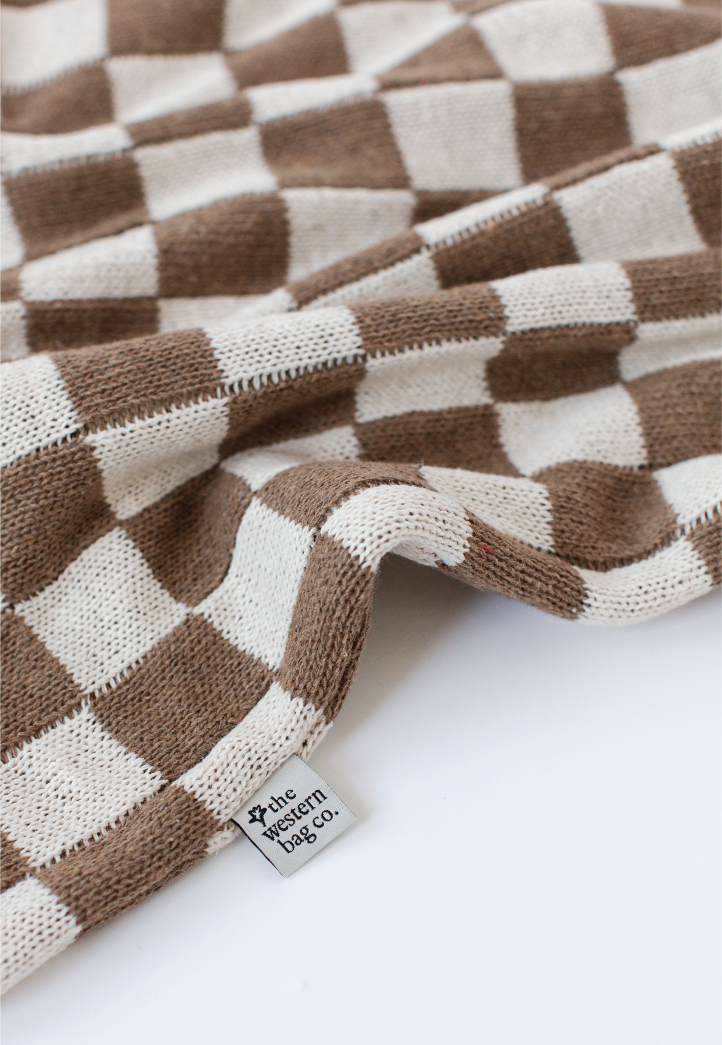 The Big Lasso Knit Tote in Cowgirl Checkers