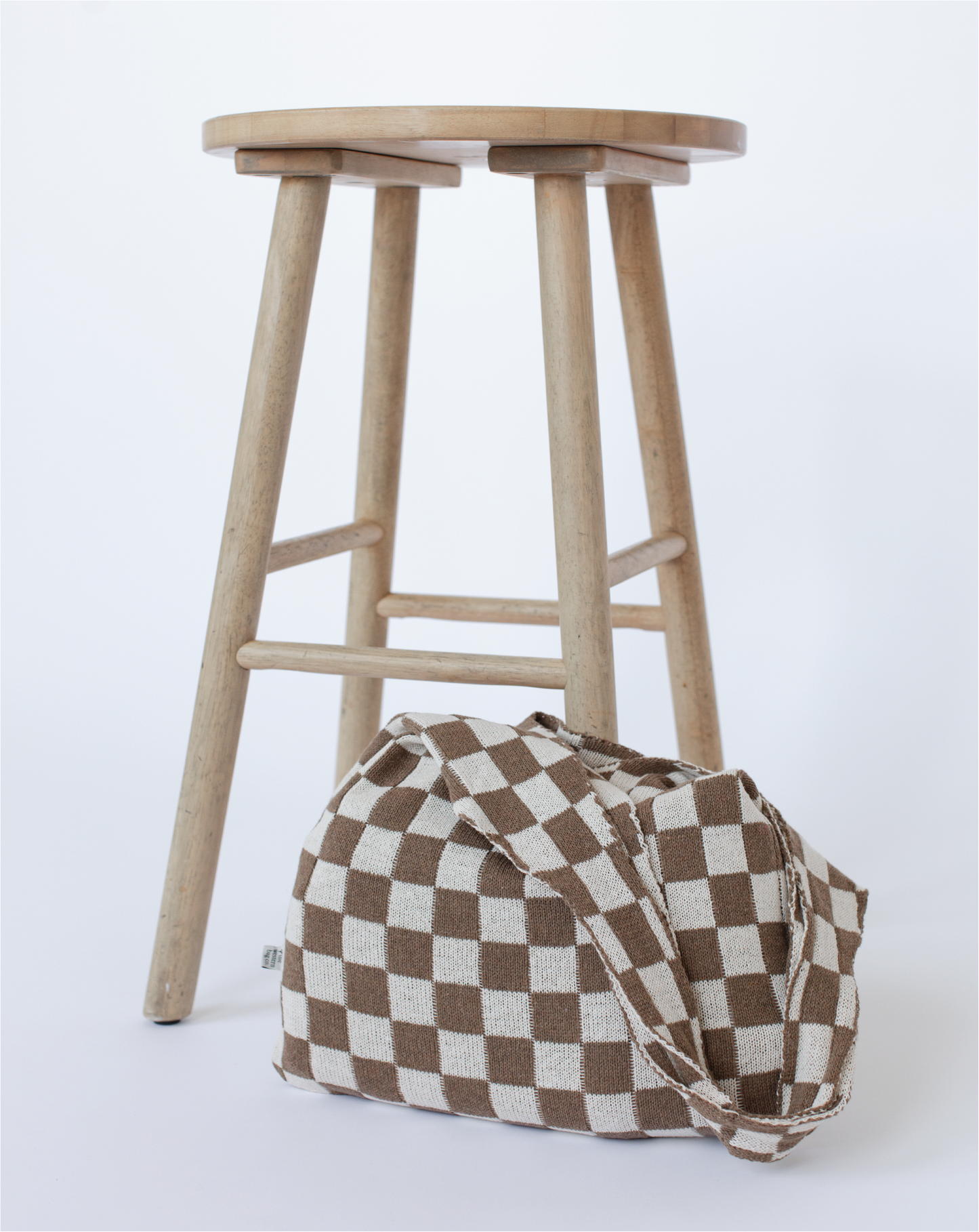 The Big Lasso Knit Tote in Cowgirl Checkers