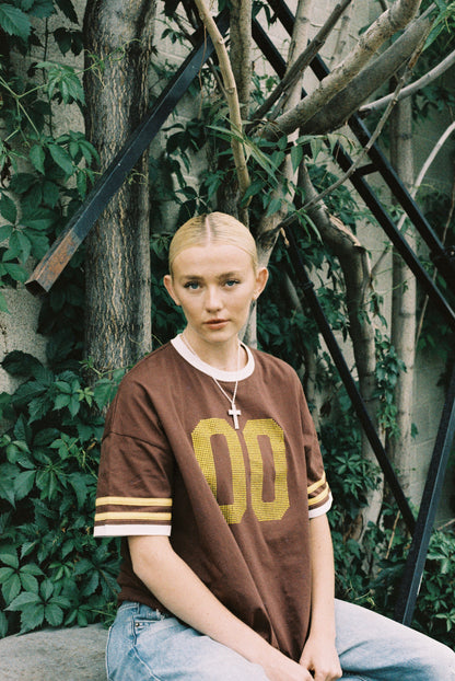 Wanted Jersey Tee — Brown