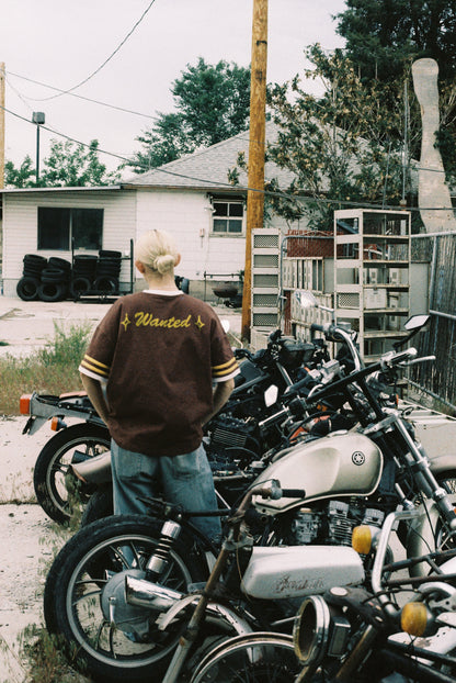 Wanted Jersey Tee — Brown