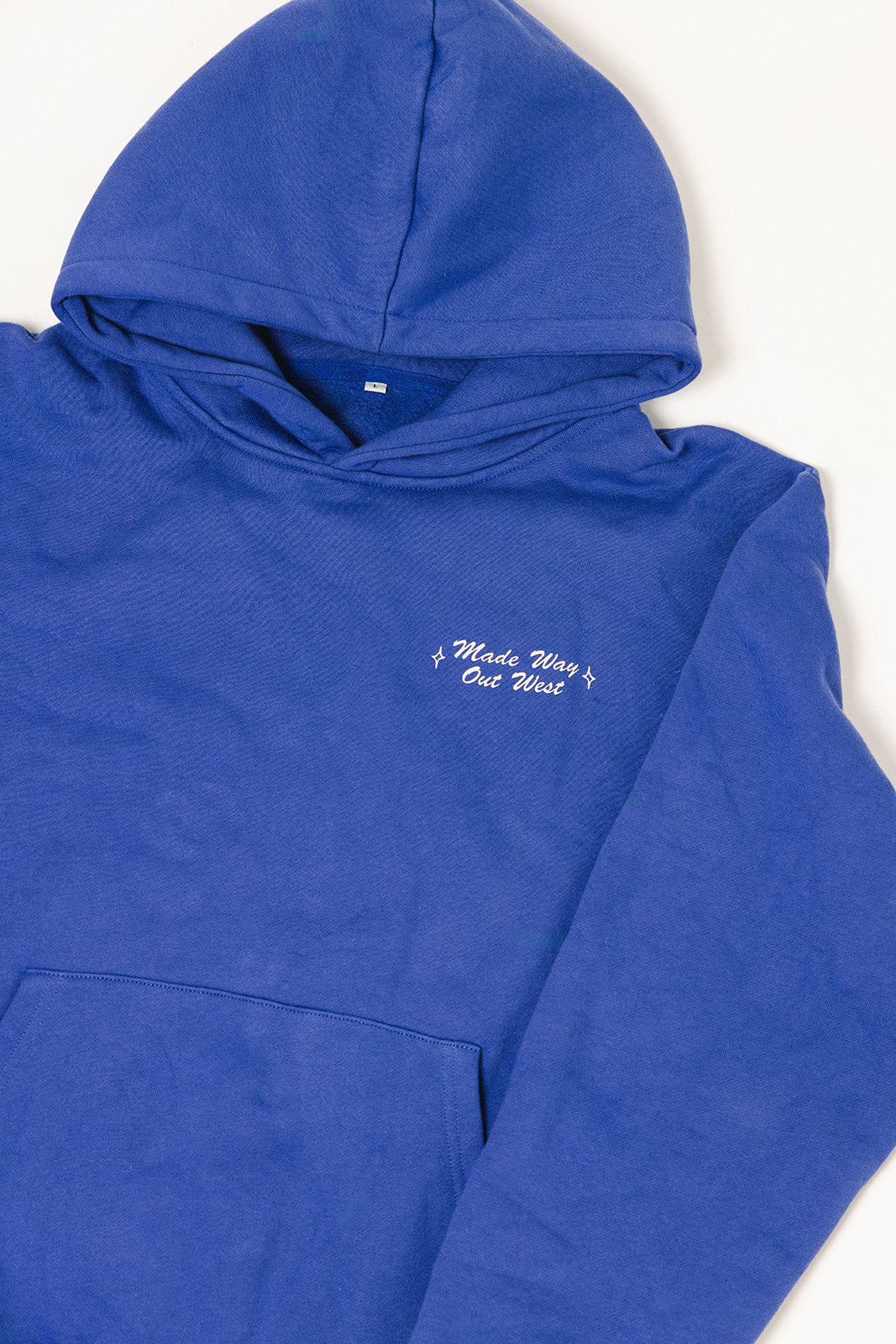 Cowboy Blue Roundup Cropped Hoodie - Fleece